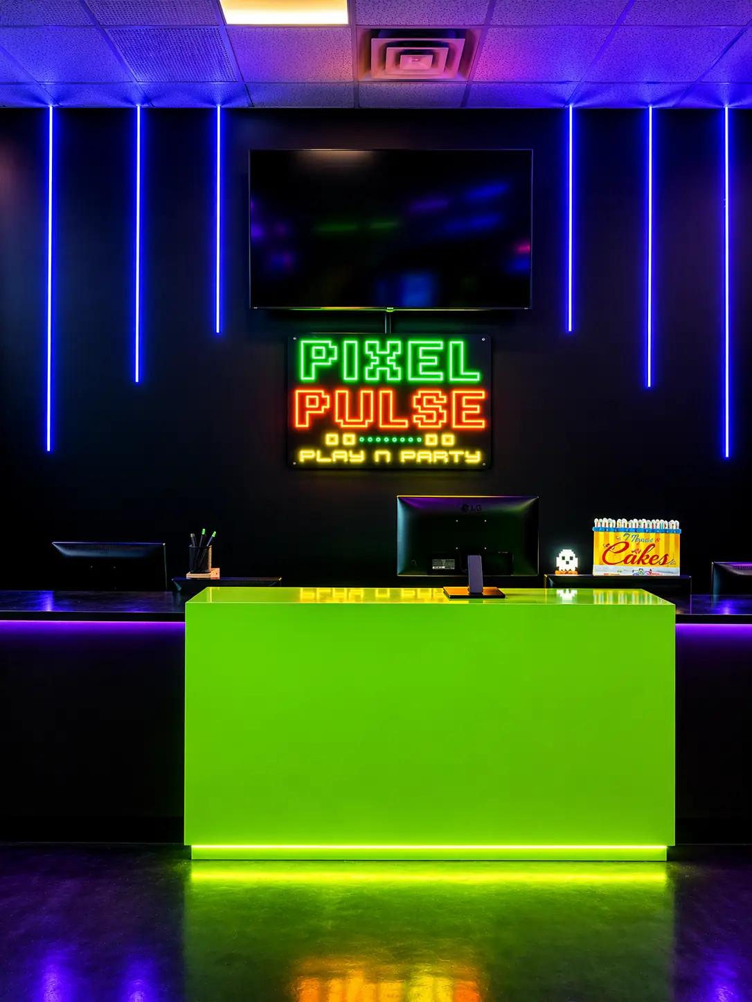 Pixel Pulse Play reception area